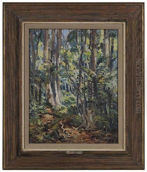 Knysna Forest Oil Painting by Pieter Hugo Naude