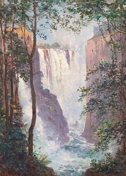 The Victoria Falls Oil Painting by Pieter Hugo Naude