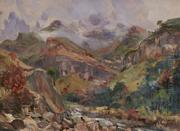 Near The Sentinel; Drakensberg Oil Painting by Pieter Hugo Naude