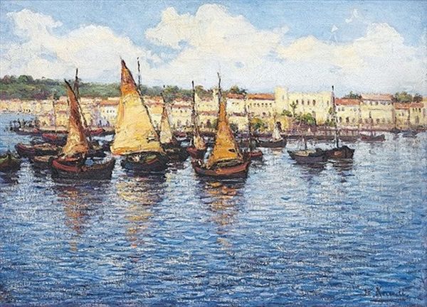 Old Harbour, Zanzibar Oil Painting by Pieter Hugo Naude