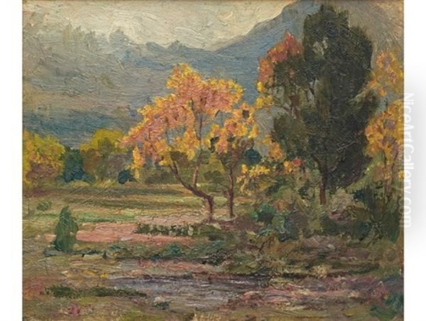 Autumn In Claremont Oil Painting by Pieter Hugo Naude