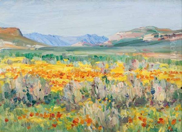 Springtime, Namaqualand Oil Painting by Pieter Hugo Naude