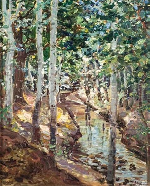 Goudini Woods Oil Painting by Pieter Hugo Naude