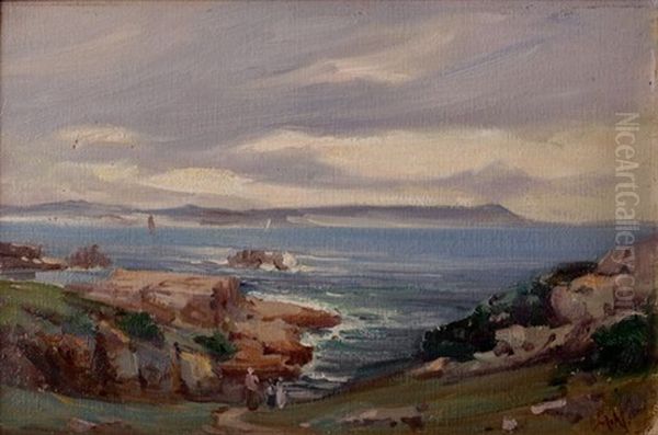 The Cliff Path, Hermanus Oil Painting by Pieter Hugo Naude