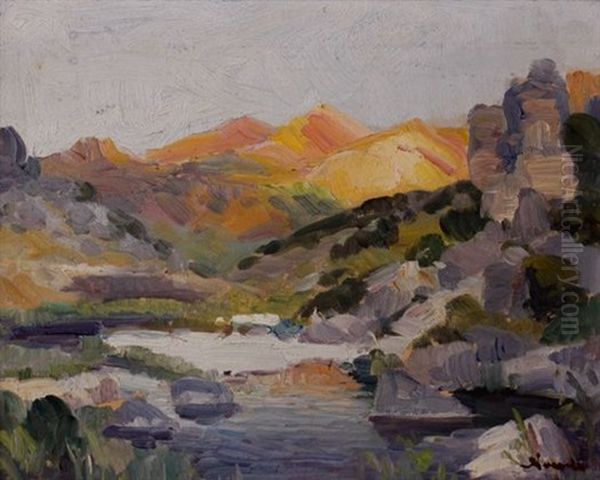 Bainskloof, Worcester Oil Painting by Pieter Hugo Naude