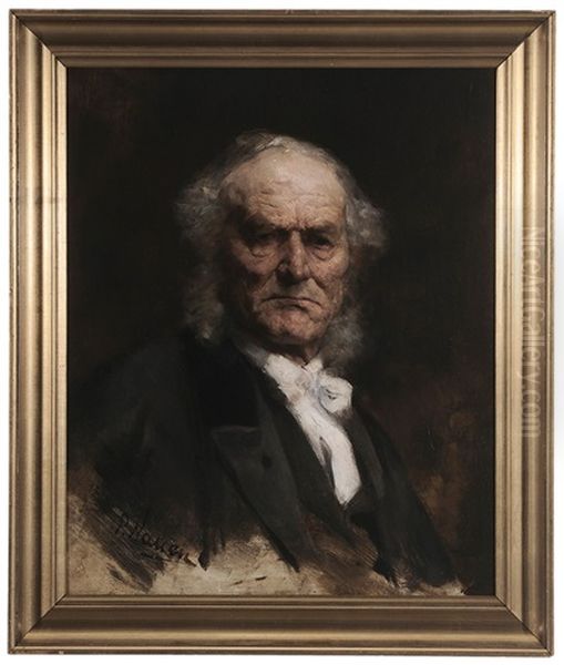 Portrait Of Scowling Older Man Oil Painting by Paul Nauen