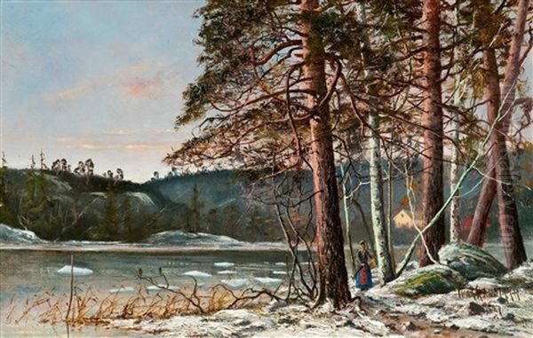 Spring Landscape Oil Painting by Ivar Naumann