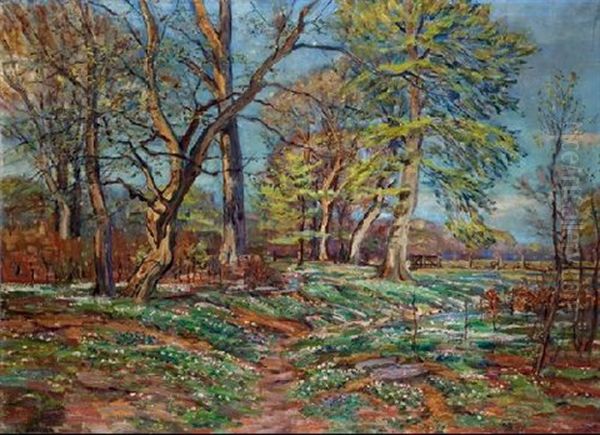 Paisaje Con Flores Oil Painting by Ricardo Maria Navarrete y Fos