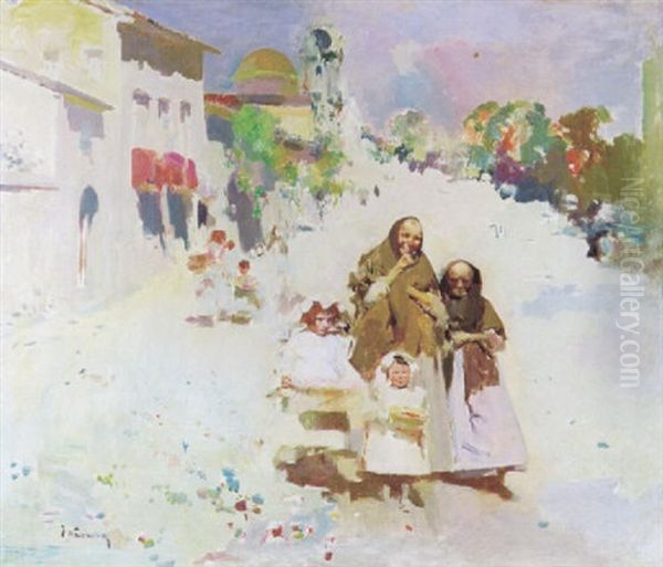 A La Procesion Oil Painting by Jose Navarro Llorens