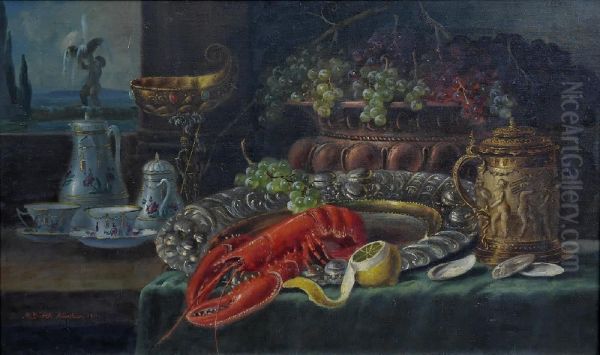 Nature Morte Au Homard Oil Painting by Reginald Bathurst Birch