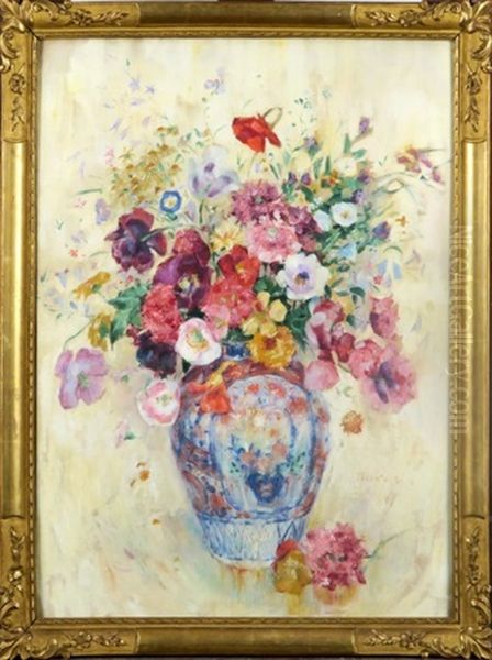 Vase Garni De Fleurs Oil Painting by Arthur Navez