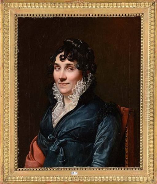 Portrait D'une Dame De Qualite De La Famille Hemptinne Oil Painting by Francois Joseph Navez