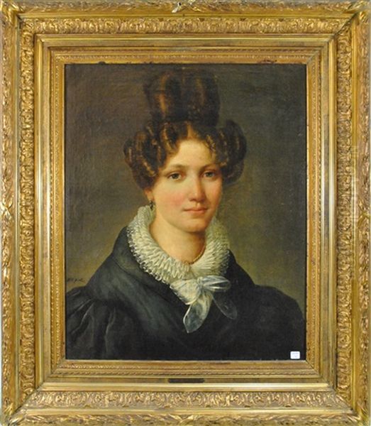 Portrait De Jeune Femme Oil Painting by Francois Joseph Navez