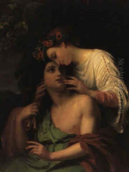 Daphnis Et Chloe Oil Painting by Francois Joseph Navez