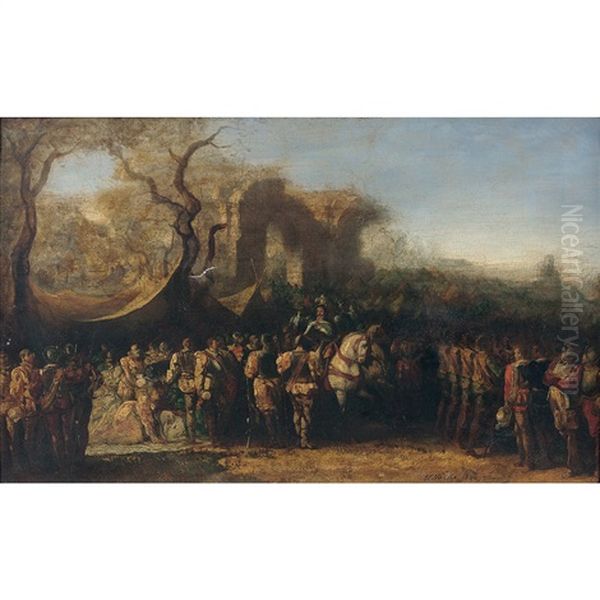 Henri Iv A L'entree D'une Ville Oil Painting by Joseph Navlet