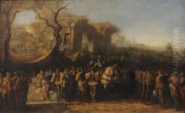 Henri Iv A L'entree D'une Ville Oil Painting by Joseph Navlet