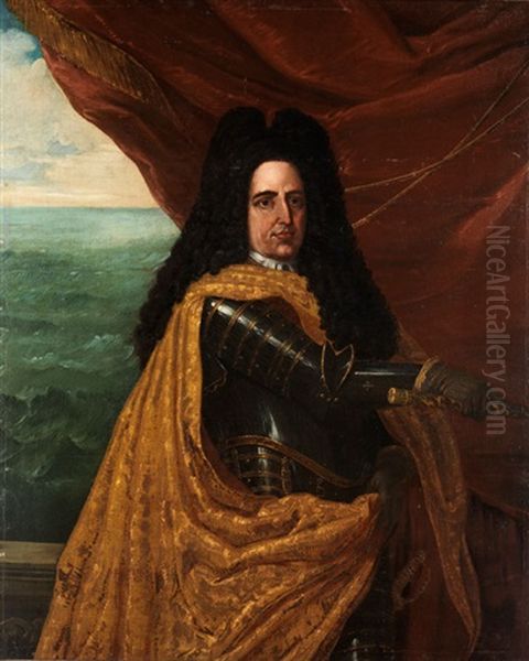 Portrait Des Marschalls Johann Matthias Von Der Schulenburg Oil Painting by Bartolomeo Nazari