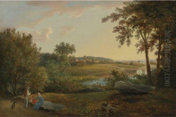 Chester County, Pennsylvania Oil Painting by Thomas Birch