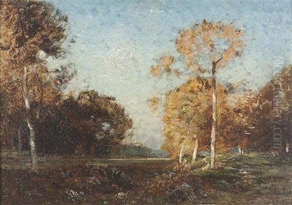 Herbstliche Landschaft Oil Painting by Francois Henri Nazon