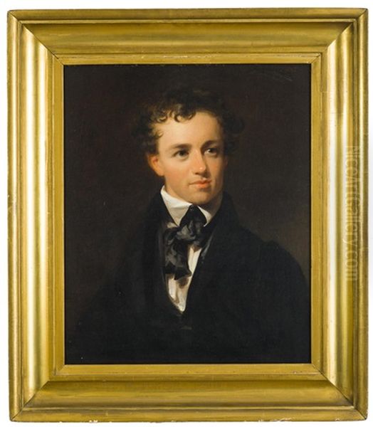 Portrait Of A Young Man, Edward M. Davis Of Philadelphia Oil Painting by John Neagle