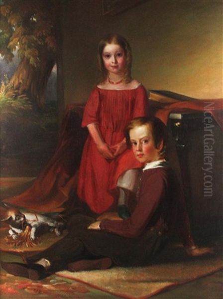 Brother And Sister Oil Painting by John Neagle