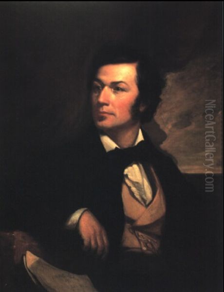 Portrait Of Marshall S. Pike (music Composer) Oil Painting by John Neagle