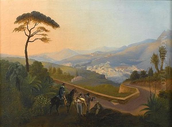 Vista General De Guanajuato Oil Painting by Carl (Carlos) Nebel