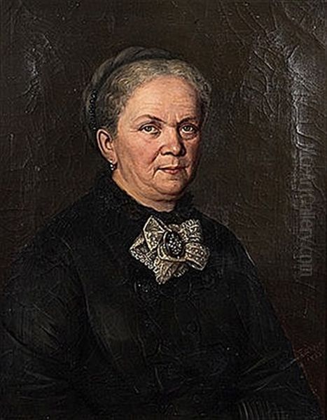 Portrait Of A Woman Oil Painting by Friedrich Joseph Adolf Nebel