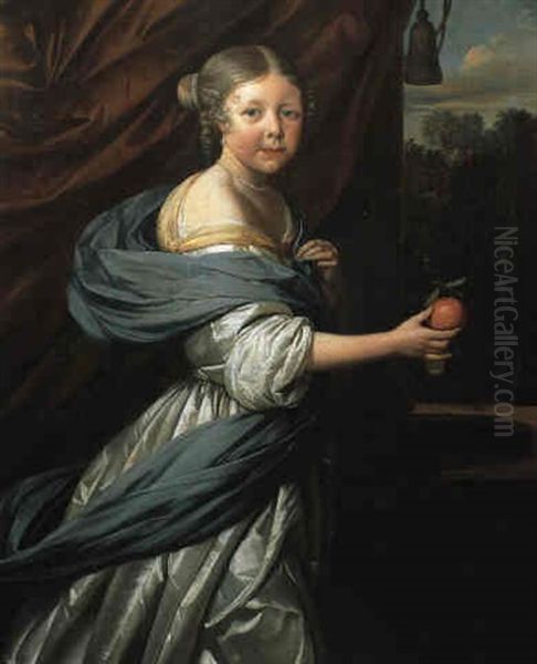 Bildnis Eines Jungen Madchens (prinzessin Aus Dem Haus Oranien?) Oil Painting by Jan van Neck