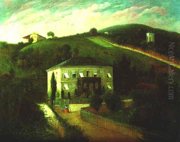 Haus Der Familie Zimmermann Von Gollheim In Hutteldorf Oil Painting by Michael Neder