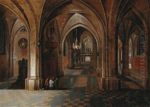 A Church Interior By Night by Peeter Neeffs the Elder