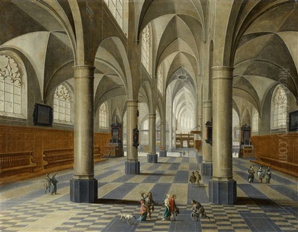 Interieur Der Sint Joriskerk In Antwerpen Oil Painting by Peeter Neeffs the Elder