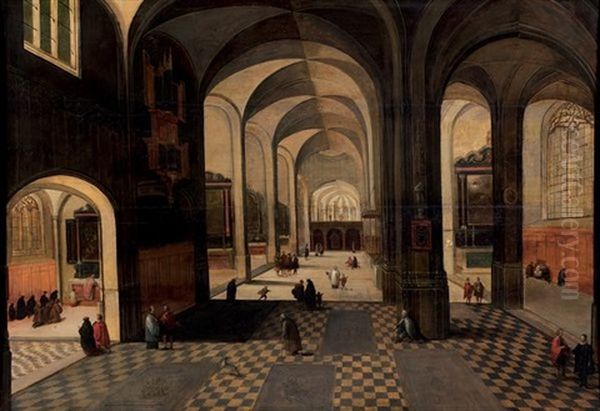 Interieur D'eglise Oil Painting by Peeter Neeffs the Elder