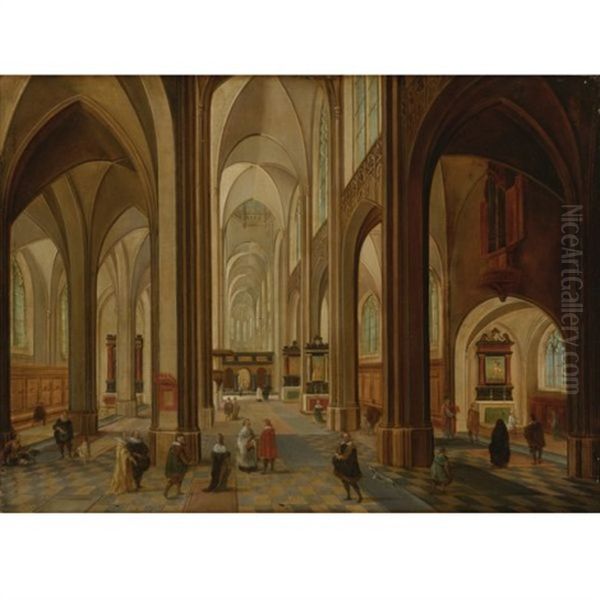 Interior Of A Church Oil Painting by Peeter Neeffs the Elder