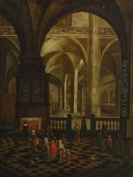 Kircheninterieur Mit Figurenstaffage Oil Painting by Peeter Neeffs the Elder