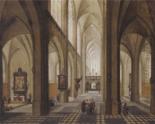 Blick In Das Innere Der Sogenannten Kathedrale Von Antwerpen Oil Painting by Peeter Neeffs the Elder