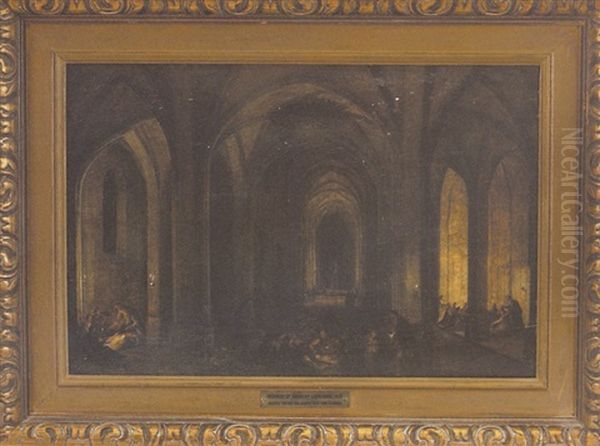 Interior Of Antwerp Cathedral Oil Painting by Peeter Neeffs the Elder