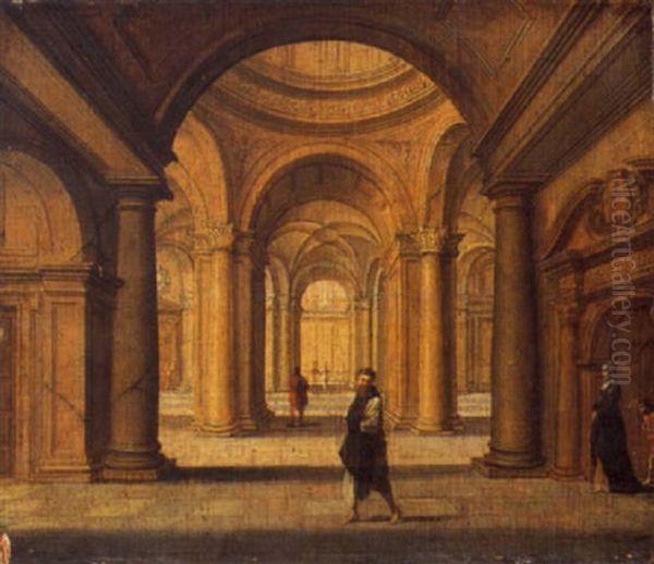 Interno Di Chiesa Con Figure Oil Painting by Peeter Neeffs the Elder