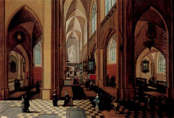 The Interior Of A Cathedral Oil Painting by Peeter Neeffs the Elder