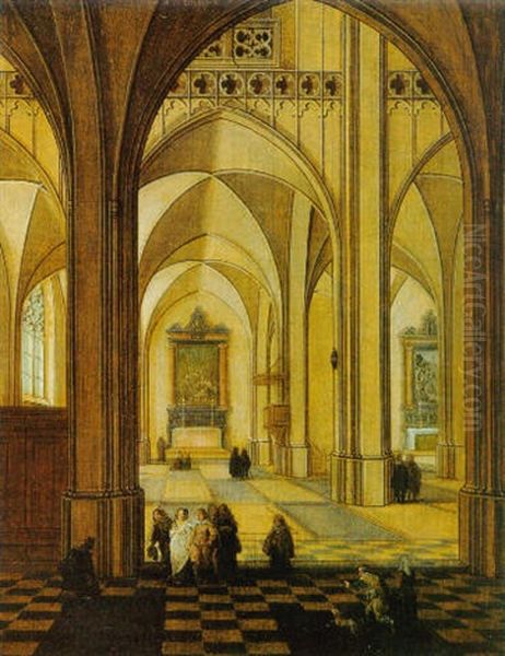 Interieur D'eglise Oil Painting by Peeter Neeffs the Elder