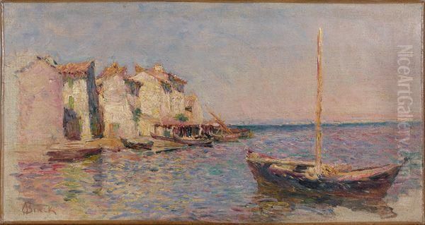 Les Martigues Oil Painting by Alphonse Birck