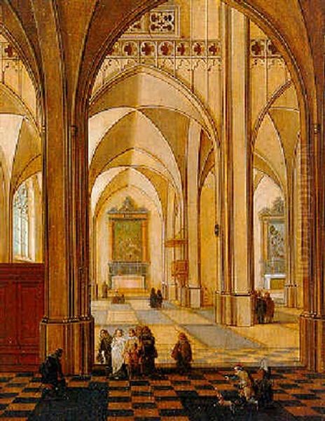 Interieur D'eglise Oil Painting by Peeter Neeffs the Elder