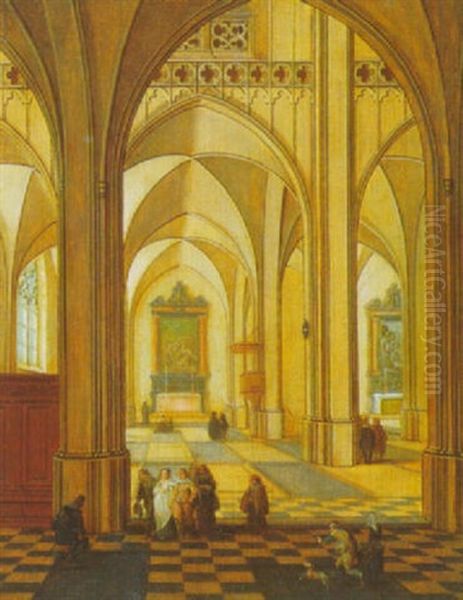 Interieur D'eglise Oil Painting by Peeter Neeffs the Elder