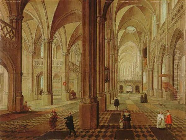 Interior De Catedral by Peeter Neeffs the Elder