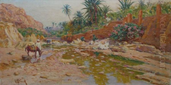 Aniers A L'oued Oil Painting by Alphonse Birck