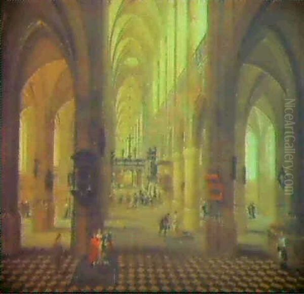 Interieur D'eglise Oil Painting by Peeter Neeffs the Elder