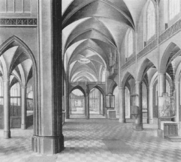 A Gothic Church Interior by Peeter Neeffs the Elder