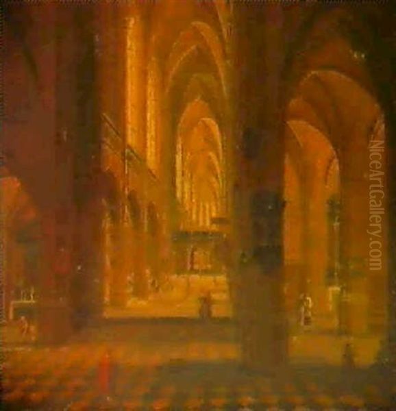 Inneres Einer Gotischen Kirche Oil Painting by Peeter Neeffs the Elder