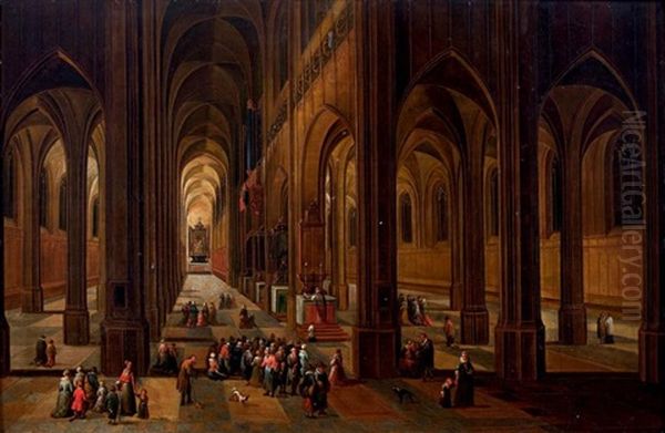 Interieur D'eglise Oil Painting by Peeter Neeffs the Younger