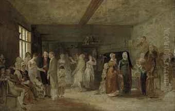 The Dance Hall Oil Painting by Edward Bird